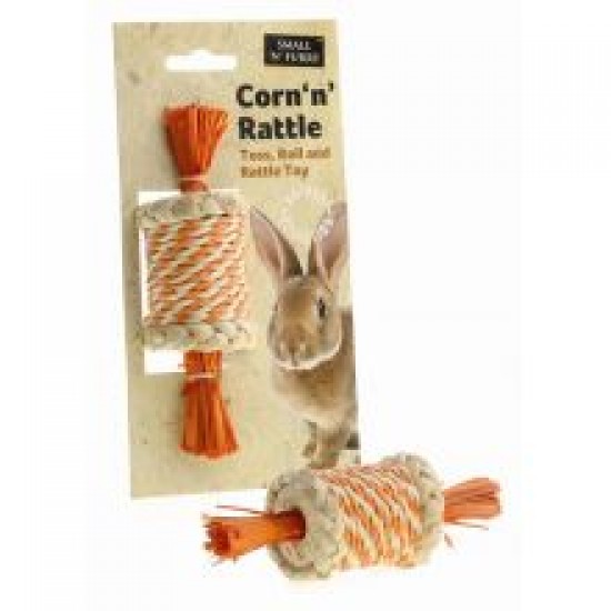 Small 'N' Furry Natural Corn 'N' Rattle