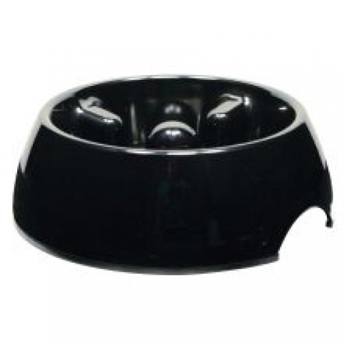 Dogit Go-Slow! Anti-Gulping Dog Dish - Black Dogit Go-Slow! Anti-Gulping Dog Dish - Black