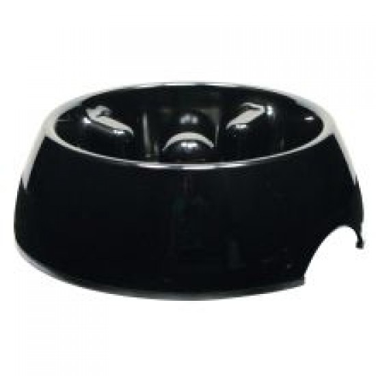 Dogit Go-Slow! Anti-Gulping Dog Dish - Black