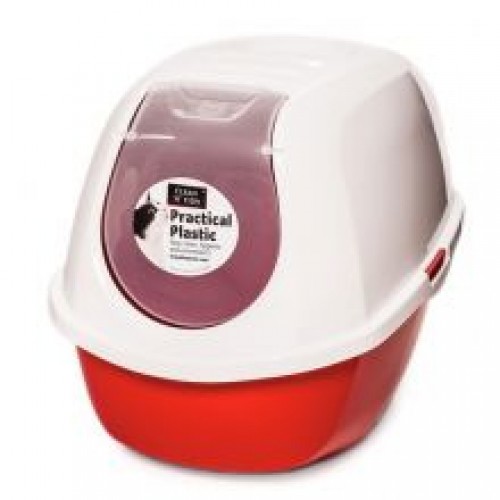 Smart Cat Hooded Loo - Stone Red Smart Cat Hooded Loo - Stone Red