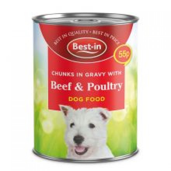 Best-in Dog Food Beef 55p