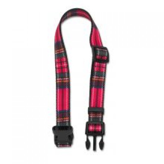 Ancol Adjustable Collar Tartan Red