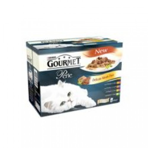 Gourmet Perle Delicate Meat Duo (Chicken&Beef, Turkey&Lamb, Rabbit&Game, Duck&L