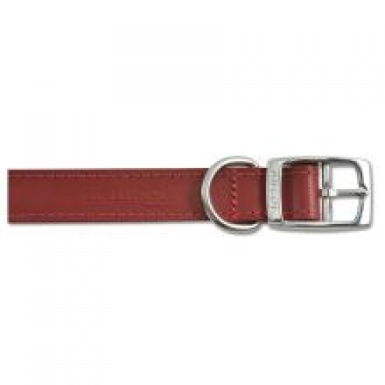 Ancol Leather Collar Red