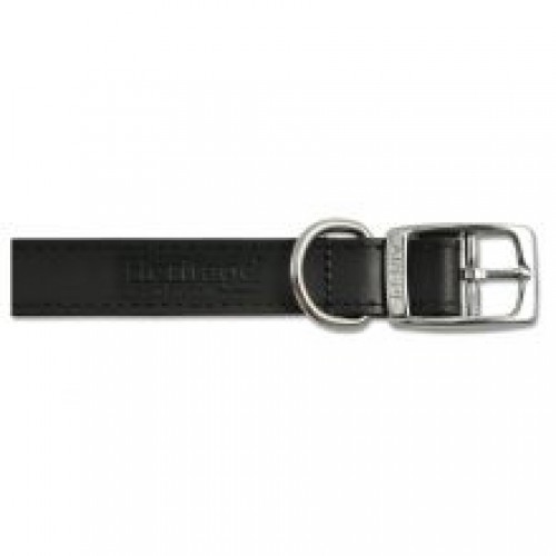 Ancol Leather Collar Black