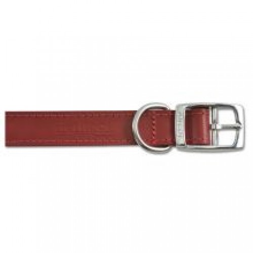 Ancol Leather Collar Red