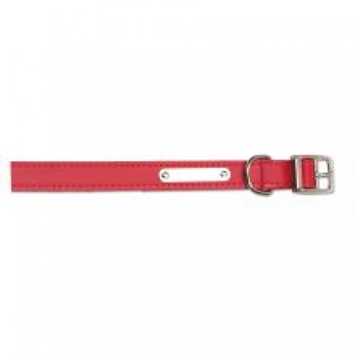 Ancol Leather Collar Red