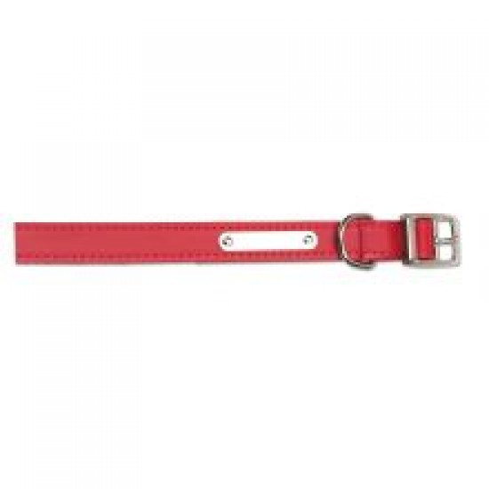 Ancol Leather Collar Red