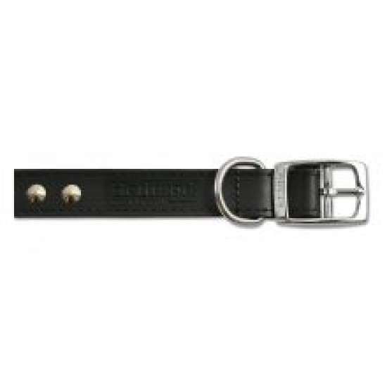 Ancol Leather Collar Studded Black