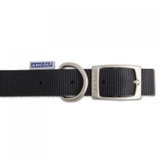 Ancol Nylon Dog Collar Black