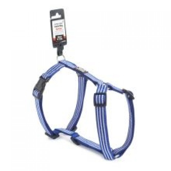 Walk 'R' Cise Fash 'N' Dog Harness Blue Striped Medium