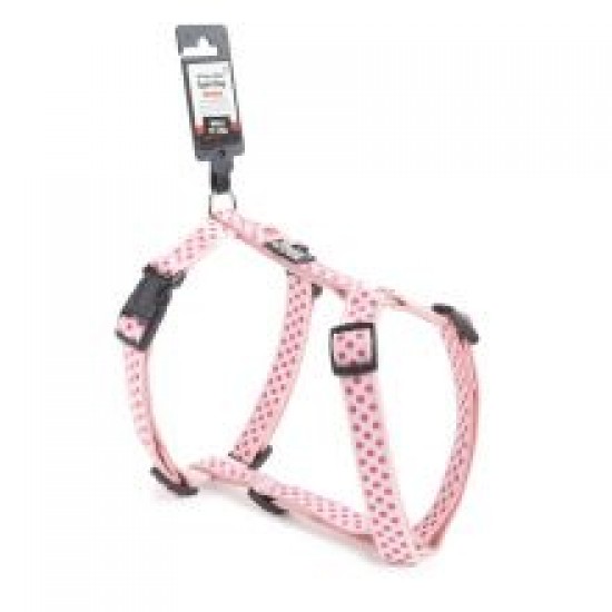 Walk 'R' Cise Fash 'N' Dog Harness Pink Dotted Medium