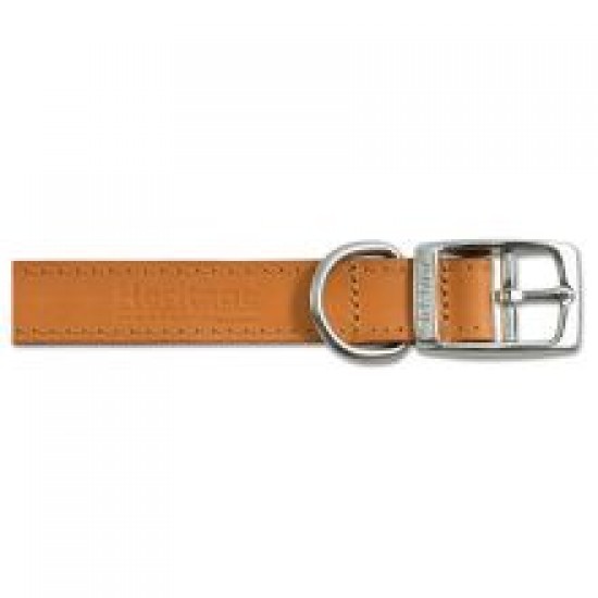 Ancol Leather Collar Tan