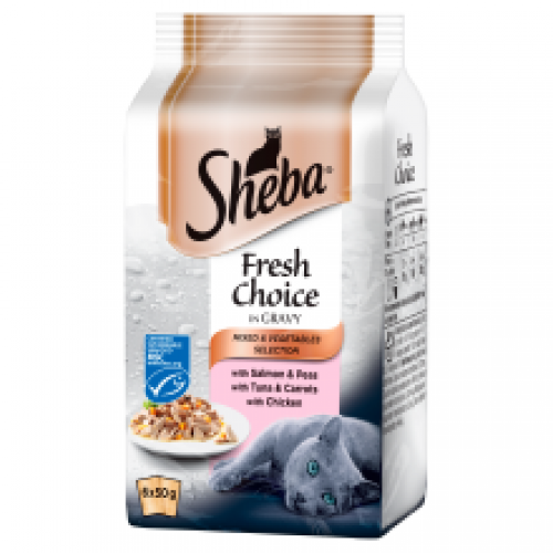 Sheba Mini Pouch Fresh Choice Mixed Selection 6 Pack