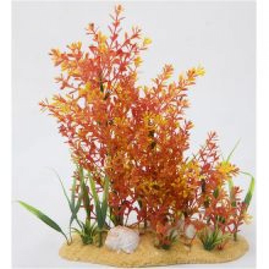 Fish 'R' Fun Aquarium Plant Orange & Base