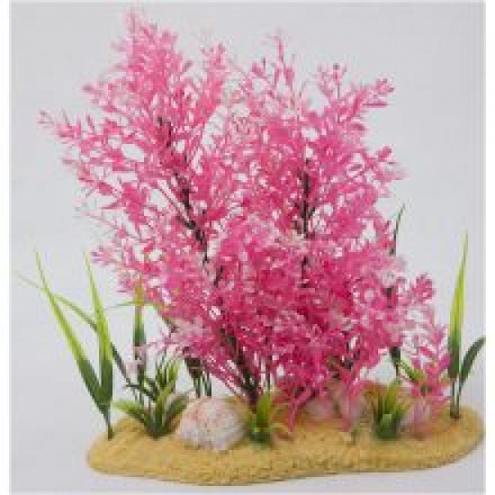 Fish 'R' Fun Aquarium Plant Pink & Base