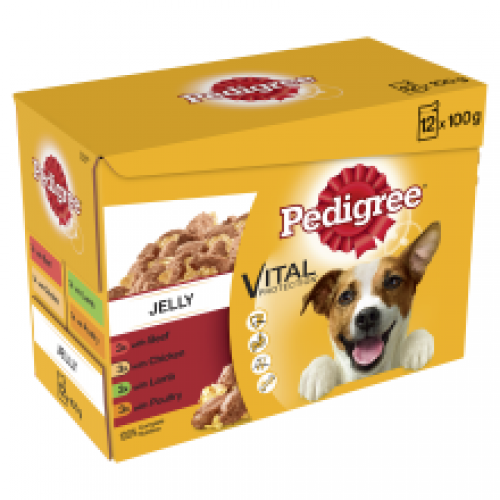 Pedigree Pouch in Jelly Favourites 12 Pack Pedigree Pouch in Jelly Favourites 12 Pack